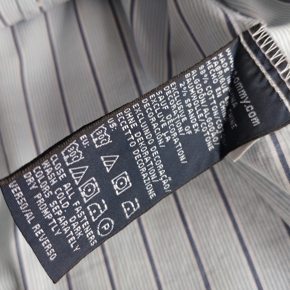 Tommy Hilfiger Blue AND White Oxford Button Blouse Shirt - Picture 6 of 8